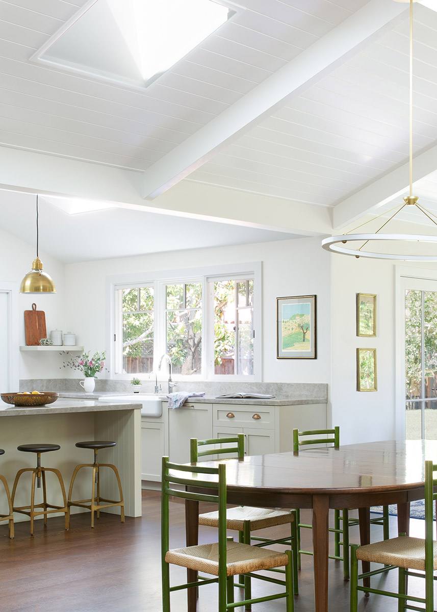 kitchen and dining room with bright natural light