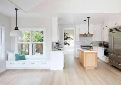 kitchen with breakfast nook window bench seat