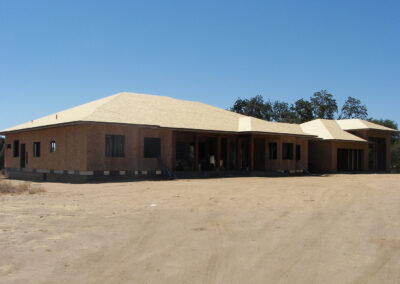 energy efficient recycled steel home during the construction process