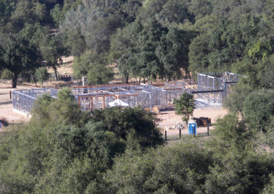 energy efficient recycled steel home during the construction process